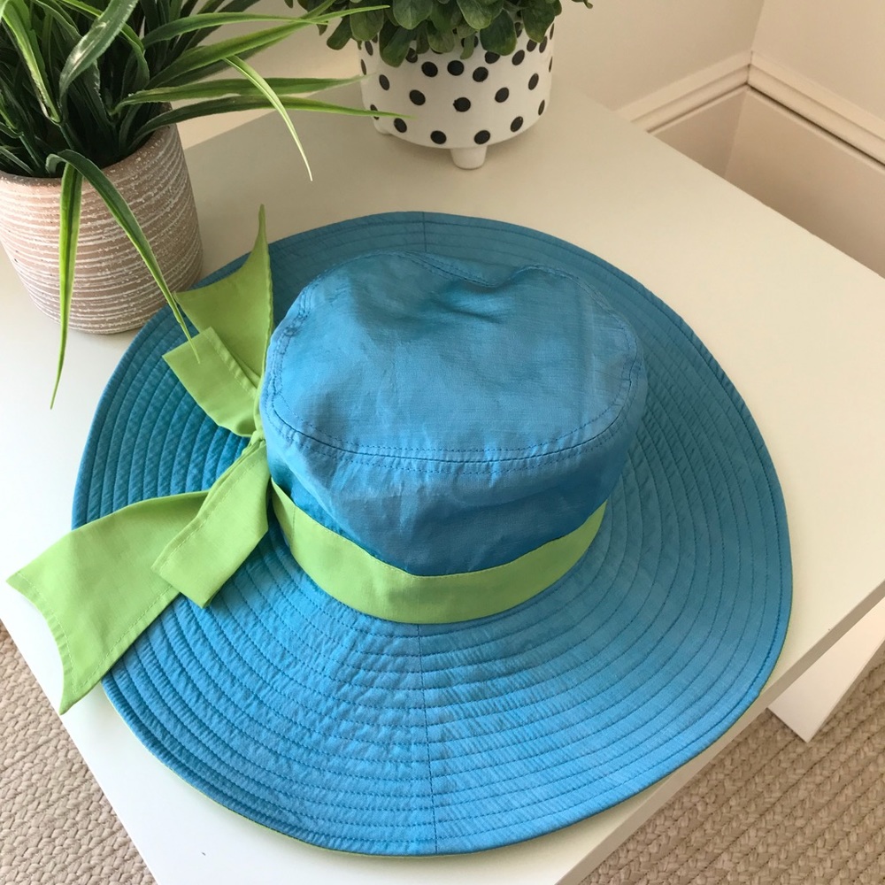 Blue and Green Sun Beach Hat